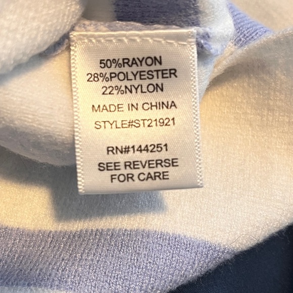 Sincerely Jules Striped Aster Sweater Crew Top Small - Picture 8 of 9